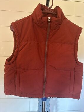 #74 Thread & Supply Rust Red Puffer Vest